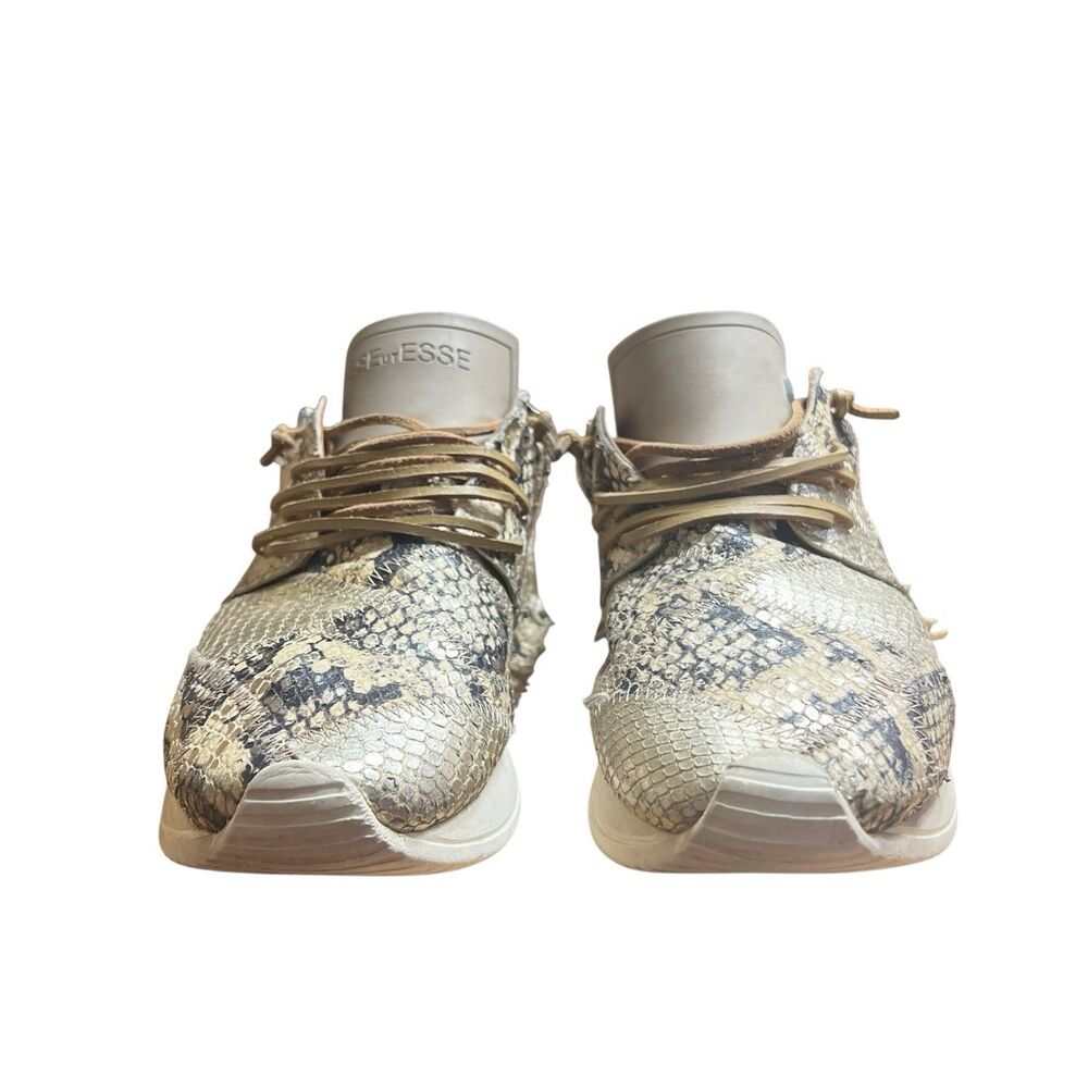 ESSEutESSE Metallic Python Print Lamb Leather Fri… - image 2